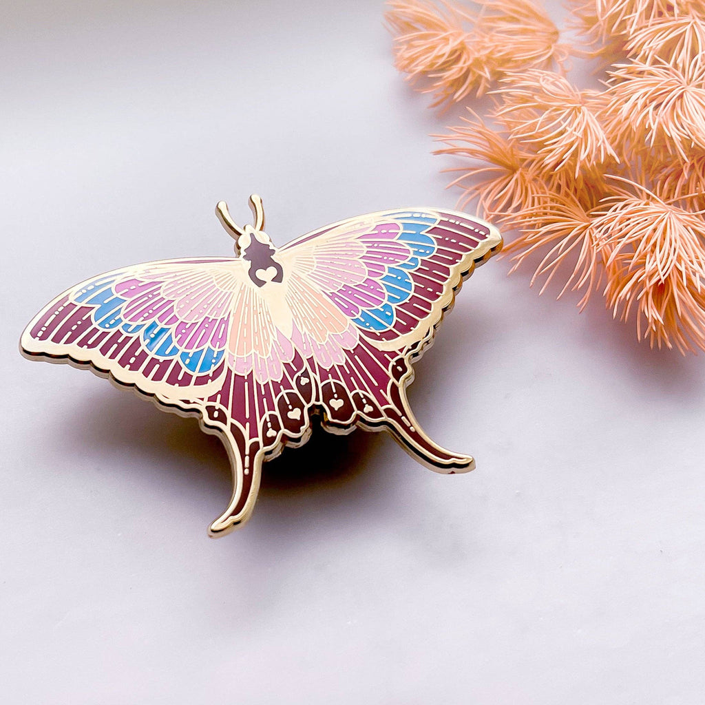 Sunset Daggerwing Butterfly (Marpesia furcula) Enamel Pin