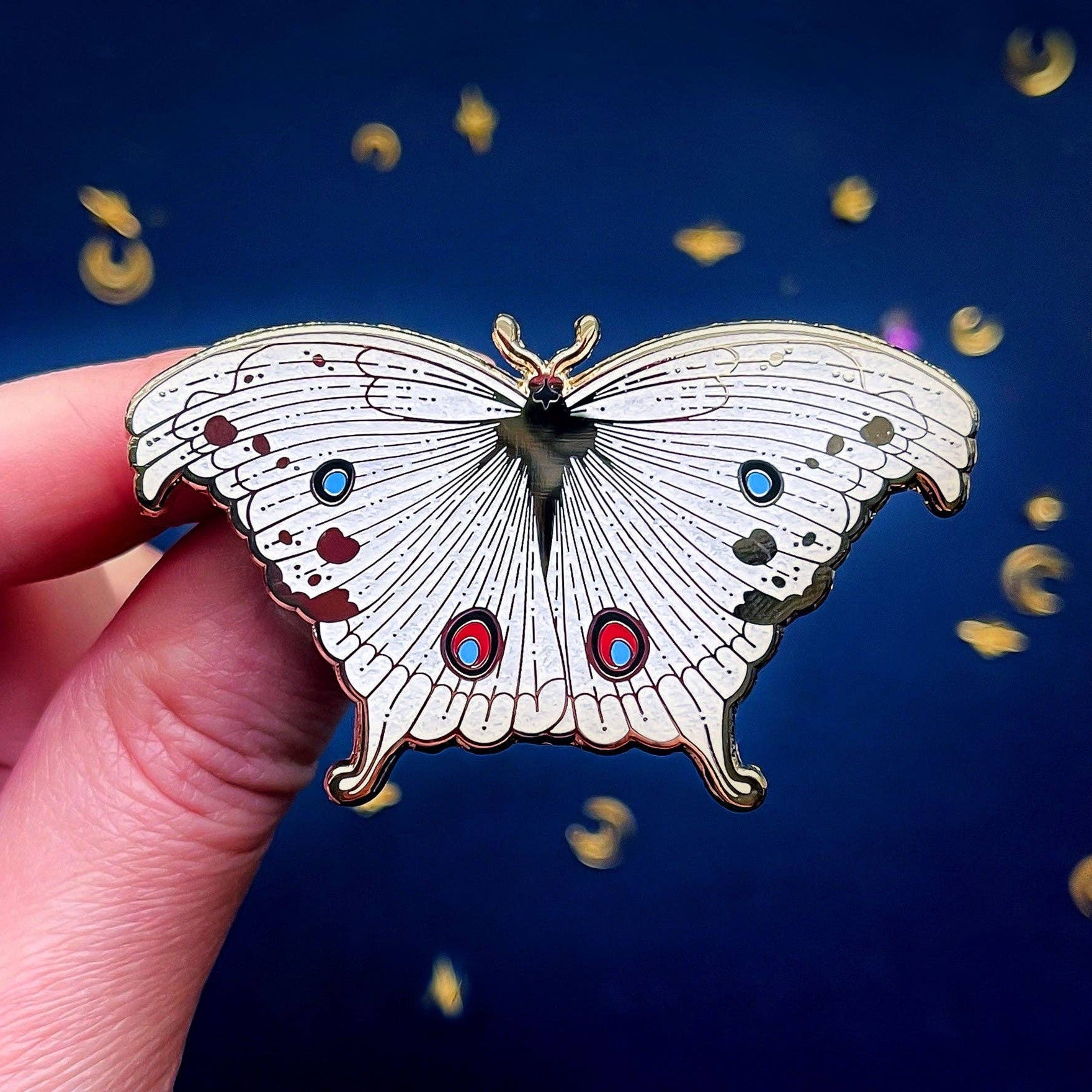Forest Mother of Pearl Butterfly (Protogoniomorpha parhassus) Enamel Pin