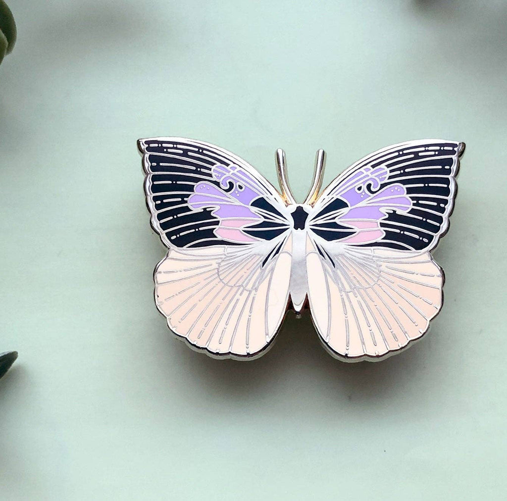 California Dogface Butterfly (Zerene eurydice) Enamel Pin