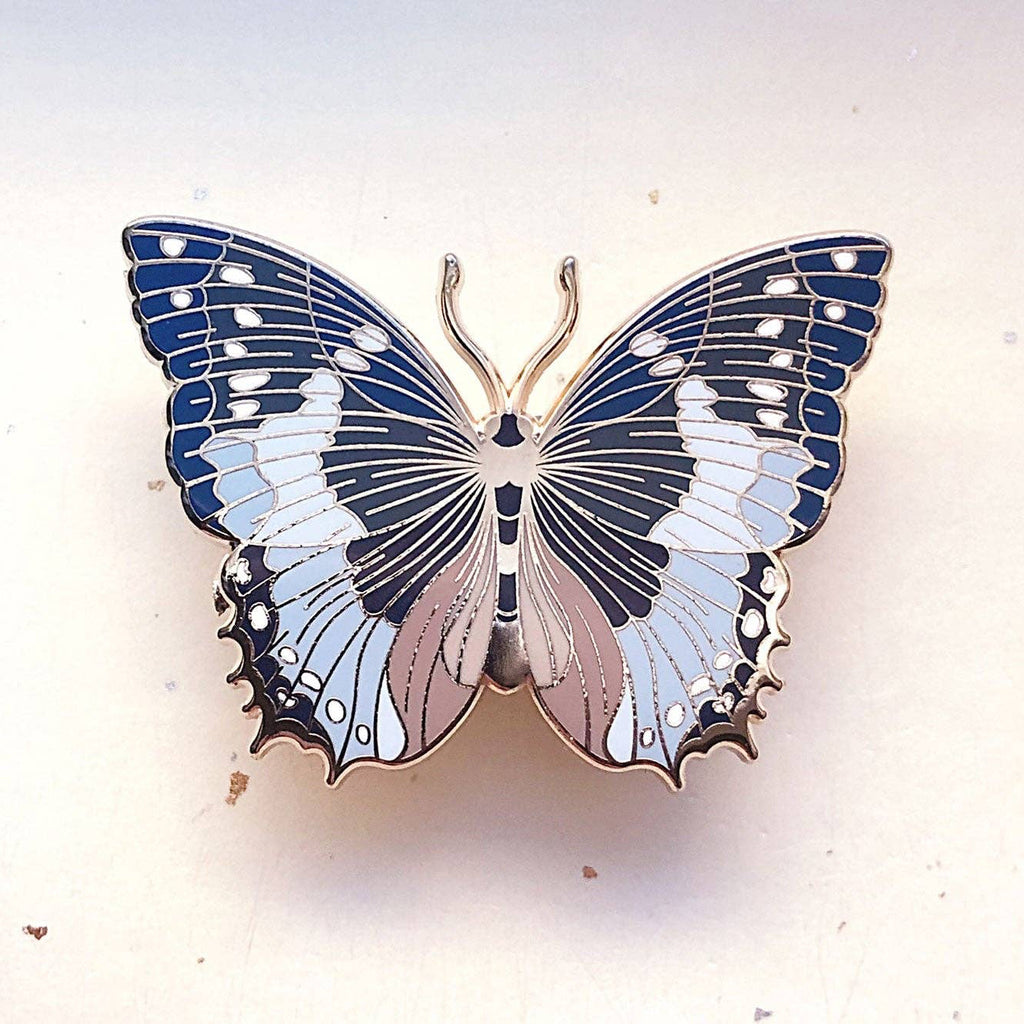 African Bluewing Butterfly (Charaxes smaragdalis) Enamel Pin