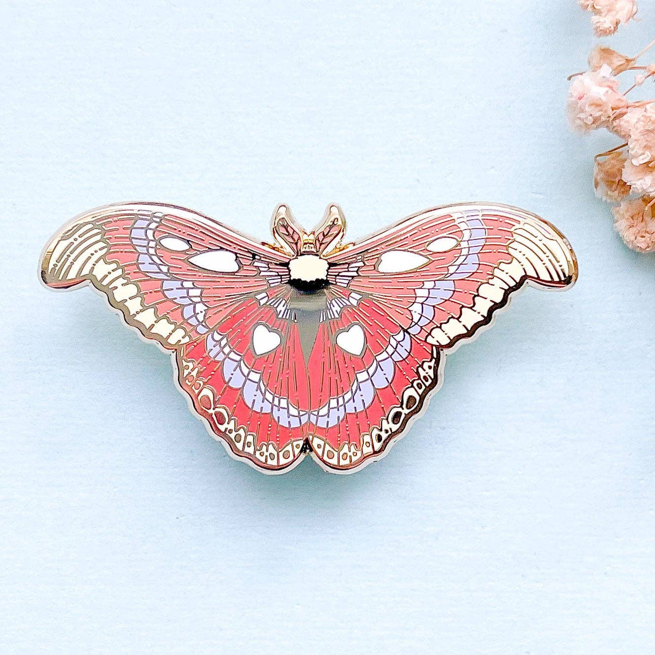 Atlas Moth (Attacus atlas) Enamel Pin