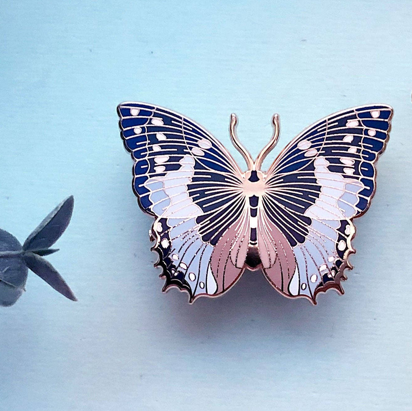 African Bluewing Butterfly (Charaxes smaragdalis) Enamel Pin