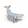 Moon Dedication Minke Whale Enamel Pin