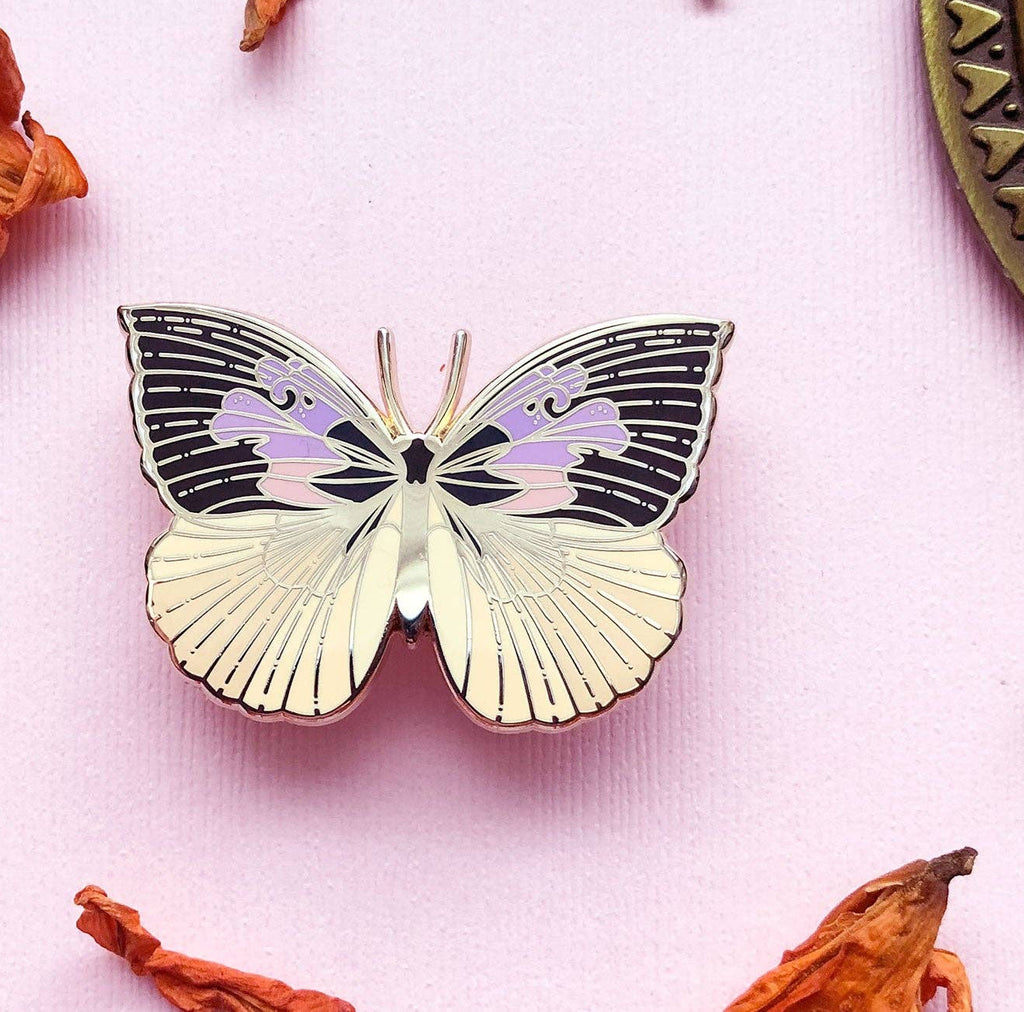 California Dogface Butterfly (Zerene eurydice) Enamel Pin