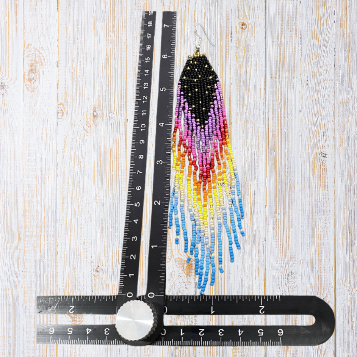 Fringe Dangle Earrings | Colorful Seed Beads
