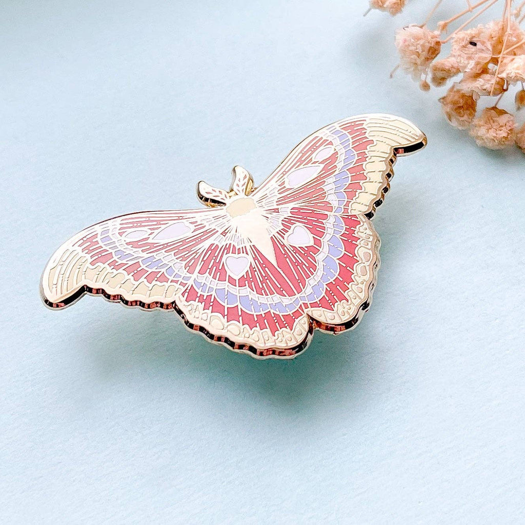 Atlas Moth (Attacus atlas) Enamel Pin