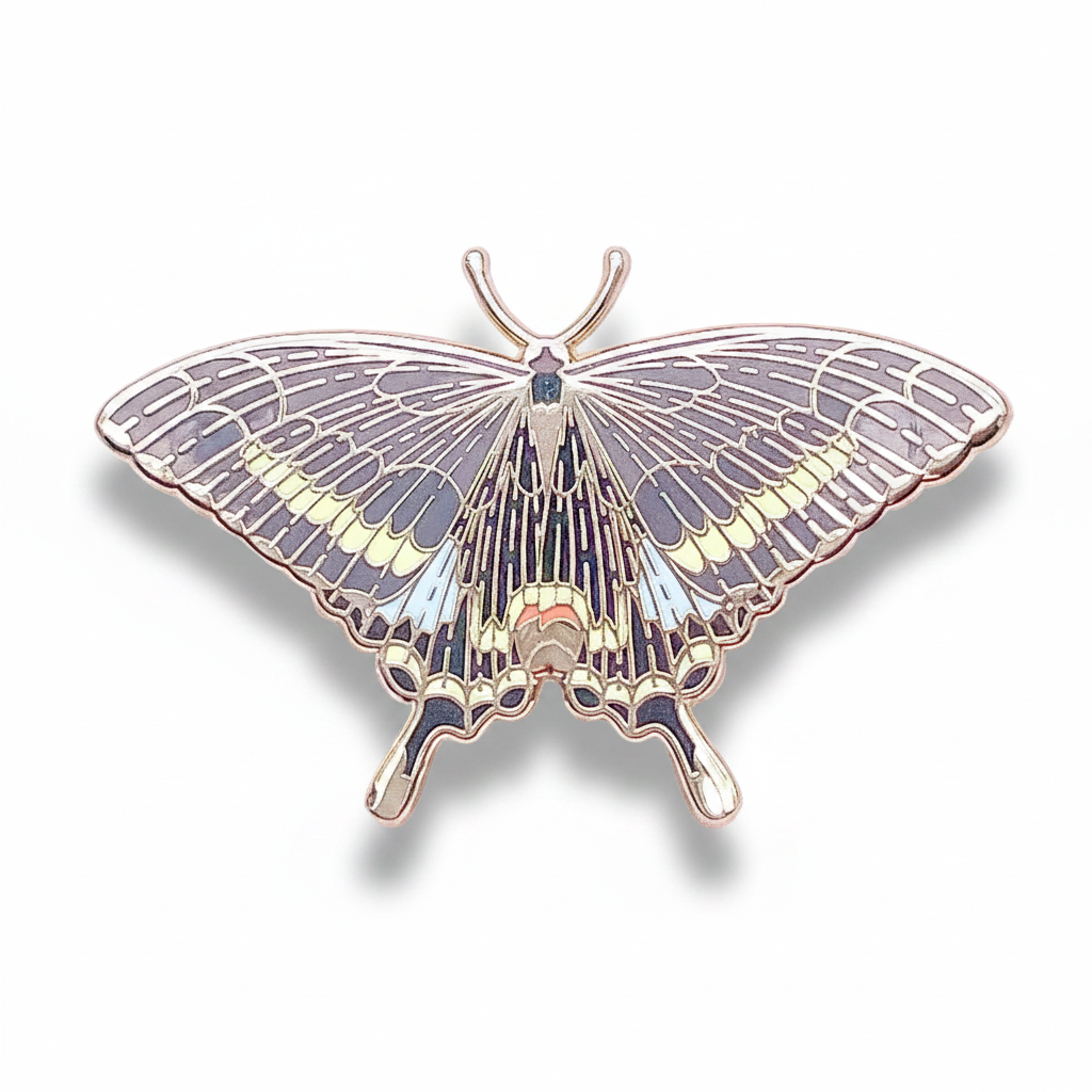 Paris Peacock Butterfly (Papilio paris) Enamel Pin