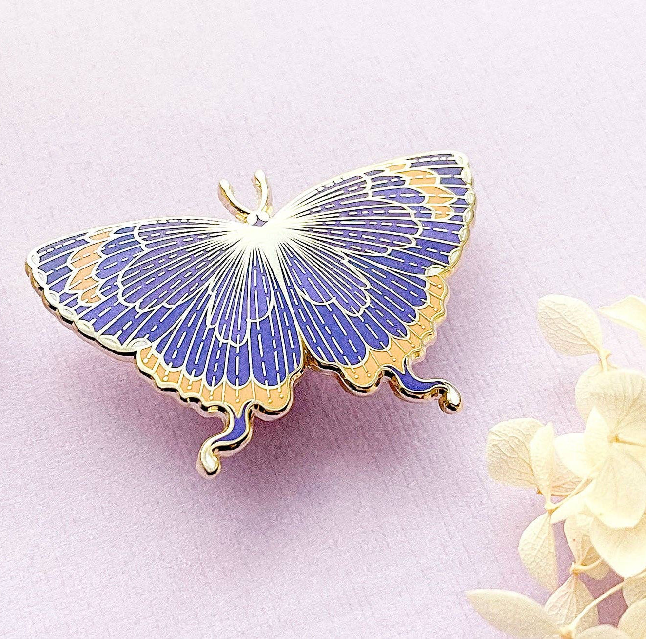Colorado Hairstreak Butterfly (Hypaurotis crysalus) Enamel Pin