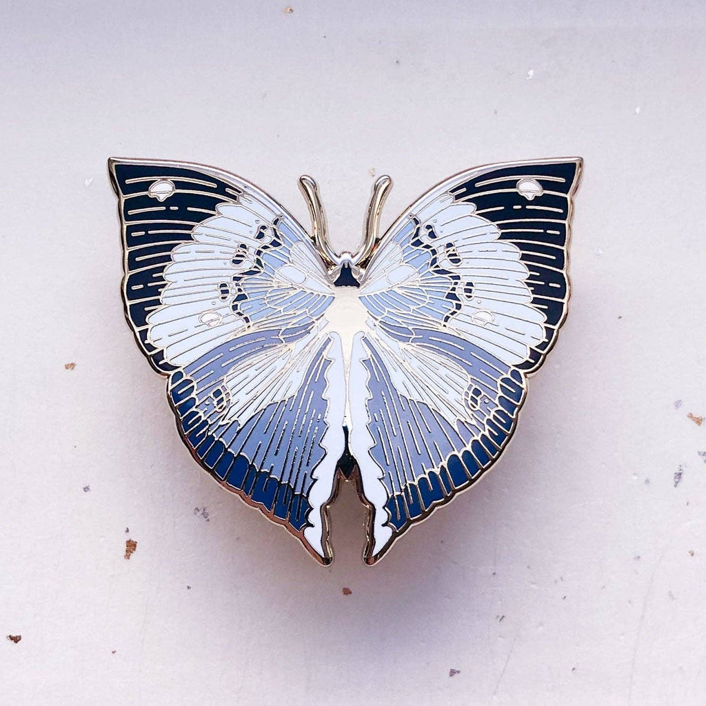 Blue Oakleaf Butterfly (Kallima horsfieldii) Enamel Pin