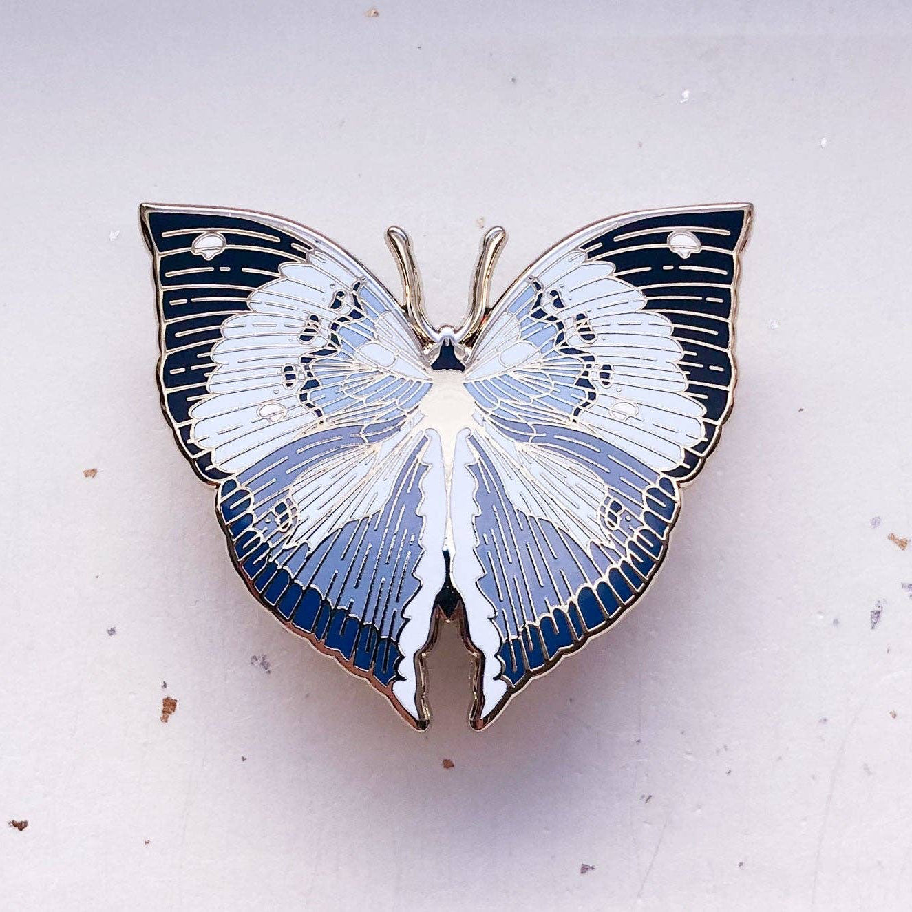Blue Oakleaf Butterfly (Kallima horsfieldii) Enamel Pin