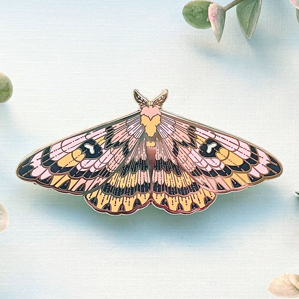 Sheep Moth (Hemileuca eglanterina) Enamel Pin