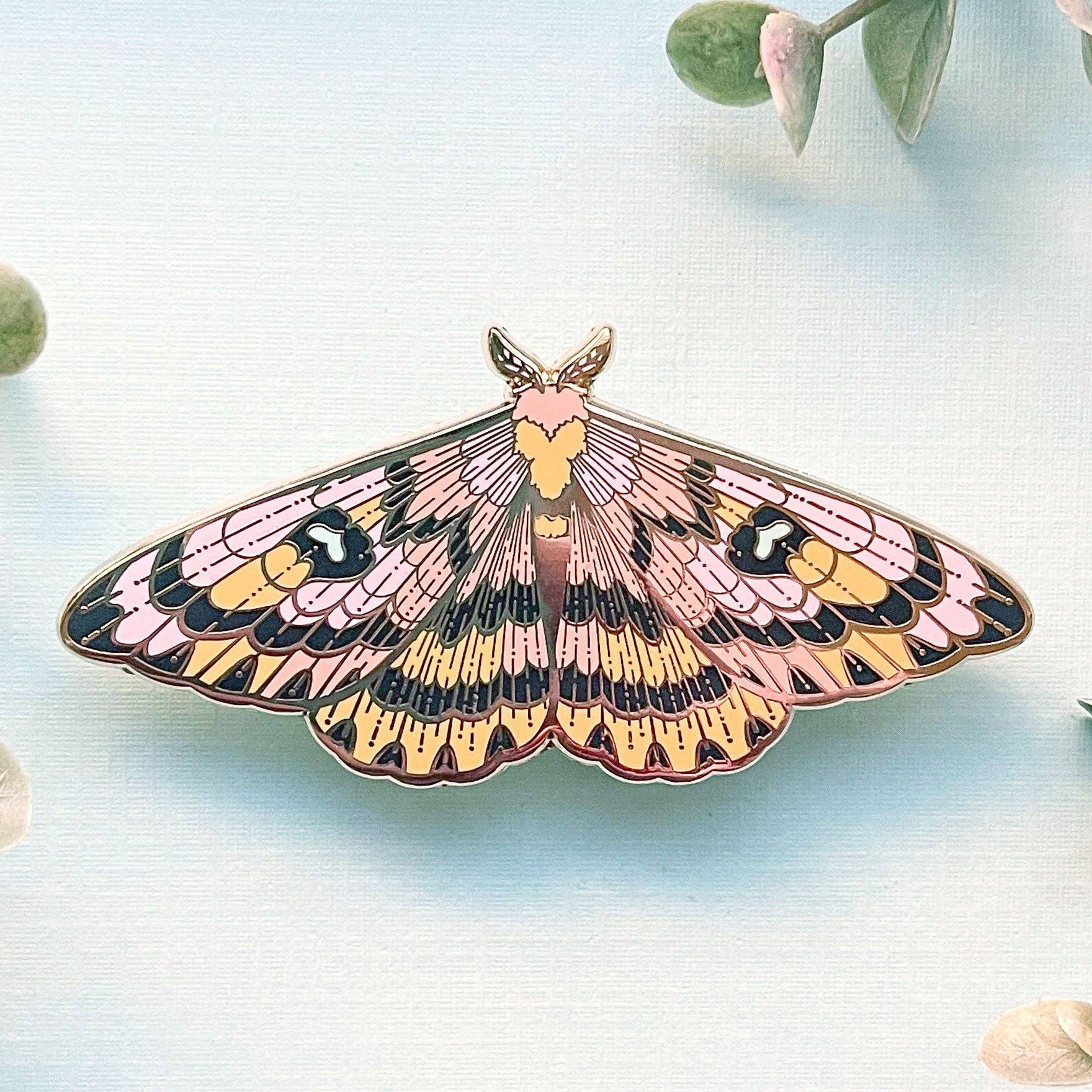 Sheep Moth (Hemileuca eglanterina) Enamel Pin
