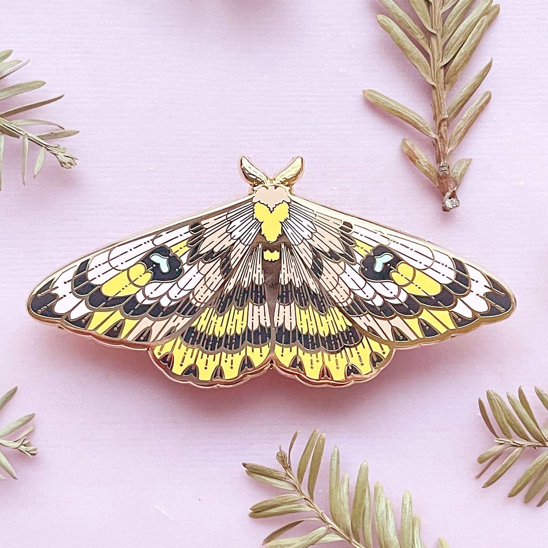 Sheep Moth (Hemileuca eglanterina) Enamel Pin