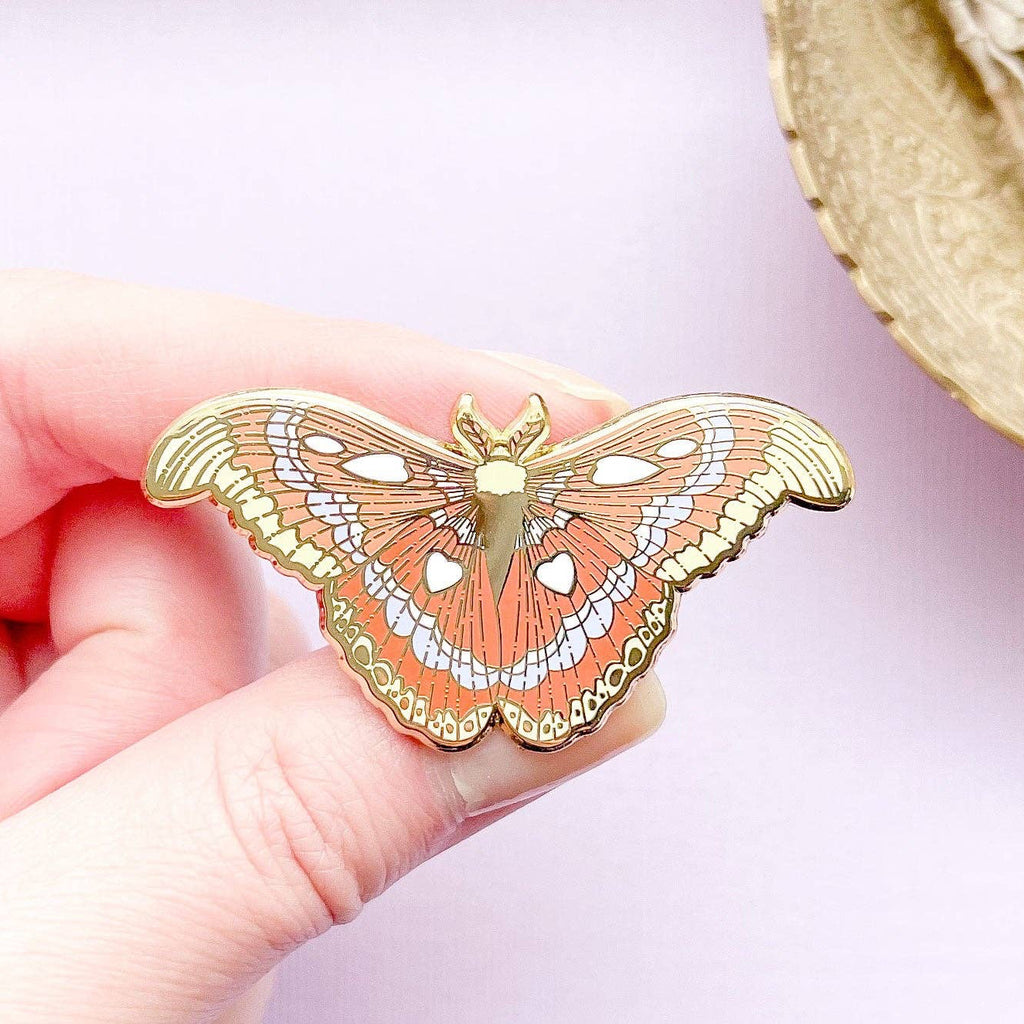 Atlas Moth (Attacus atlas) Enamel Pin