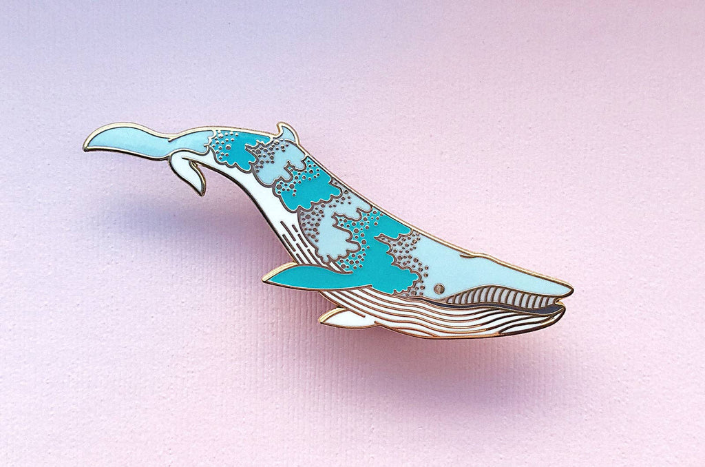 Bryde's Whale (Star Shine) Glow in the Dark Enamel Pin