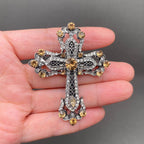 Vintage | Rhinestone Cross | Brooch