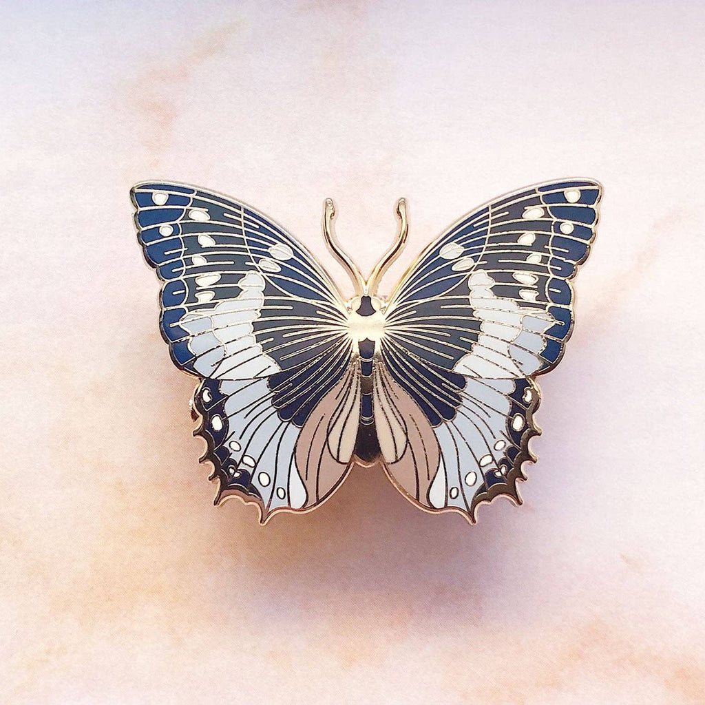 African Bluewing Butterfly (Charaxes smaragdalis) Enamel Pin