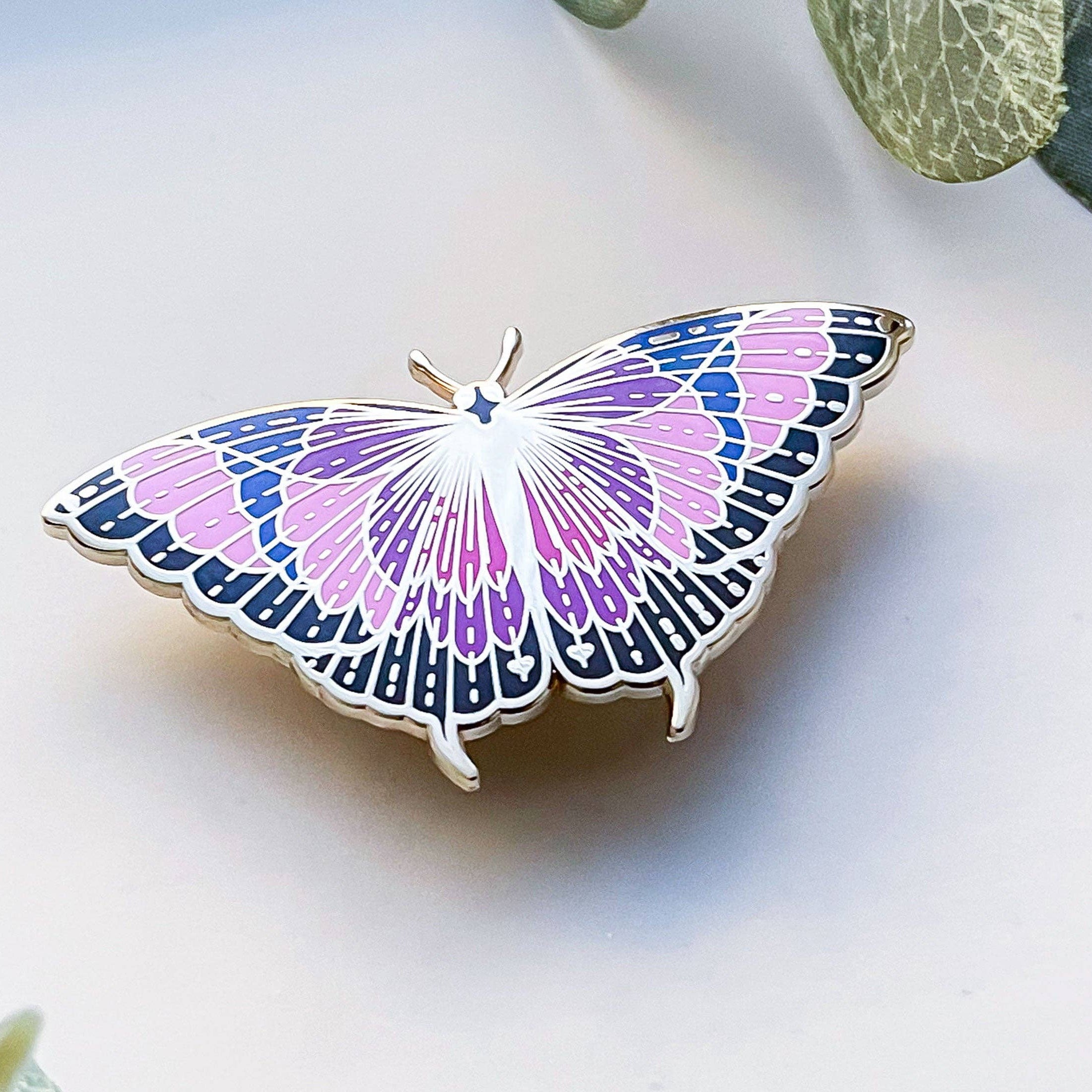 Noble Leafwing Butterfly (Fountainea nobilis) Enamel Pin