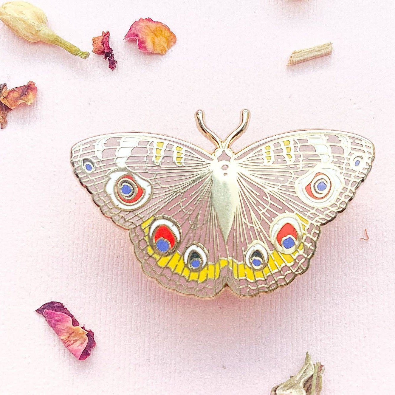 Buckeye Butterfly (Junonia coenia) Enamel Pin