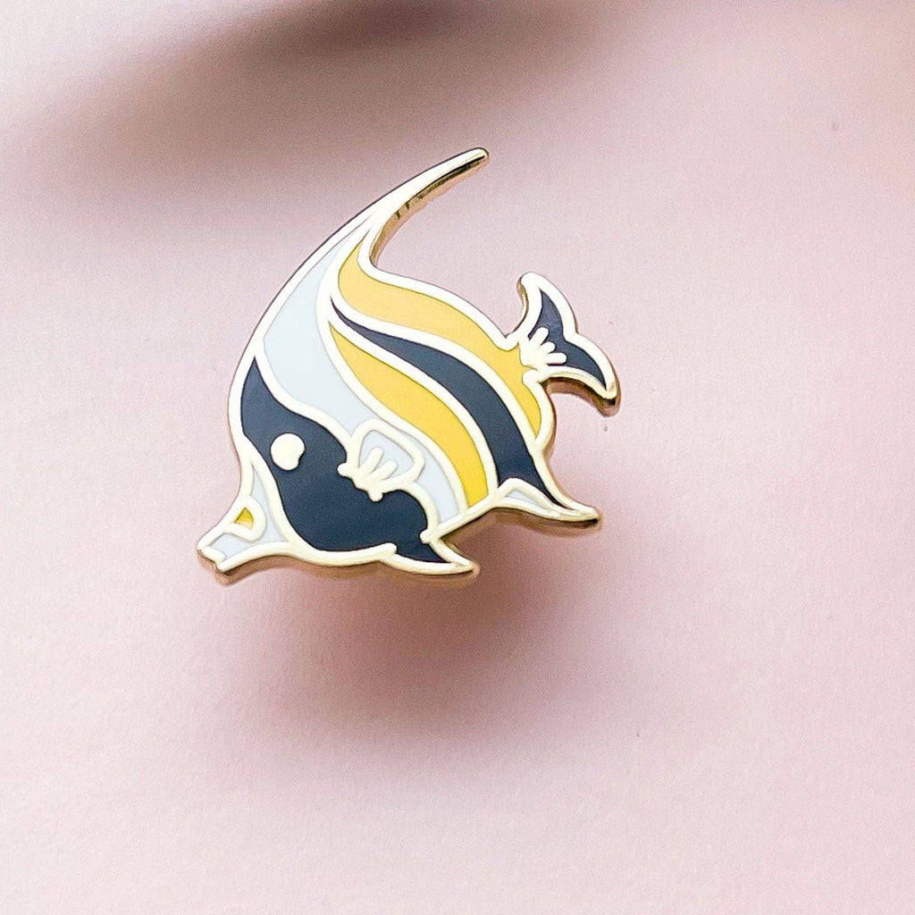Tiny Moorish Idol Fish | Ocean Life | Hard Enamel Pin