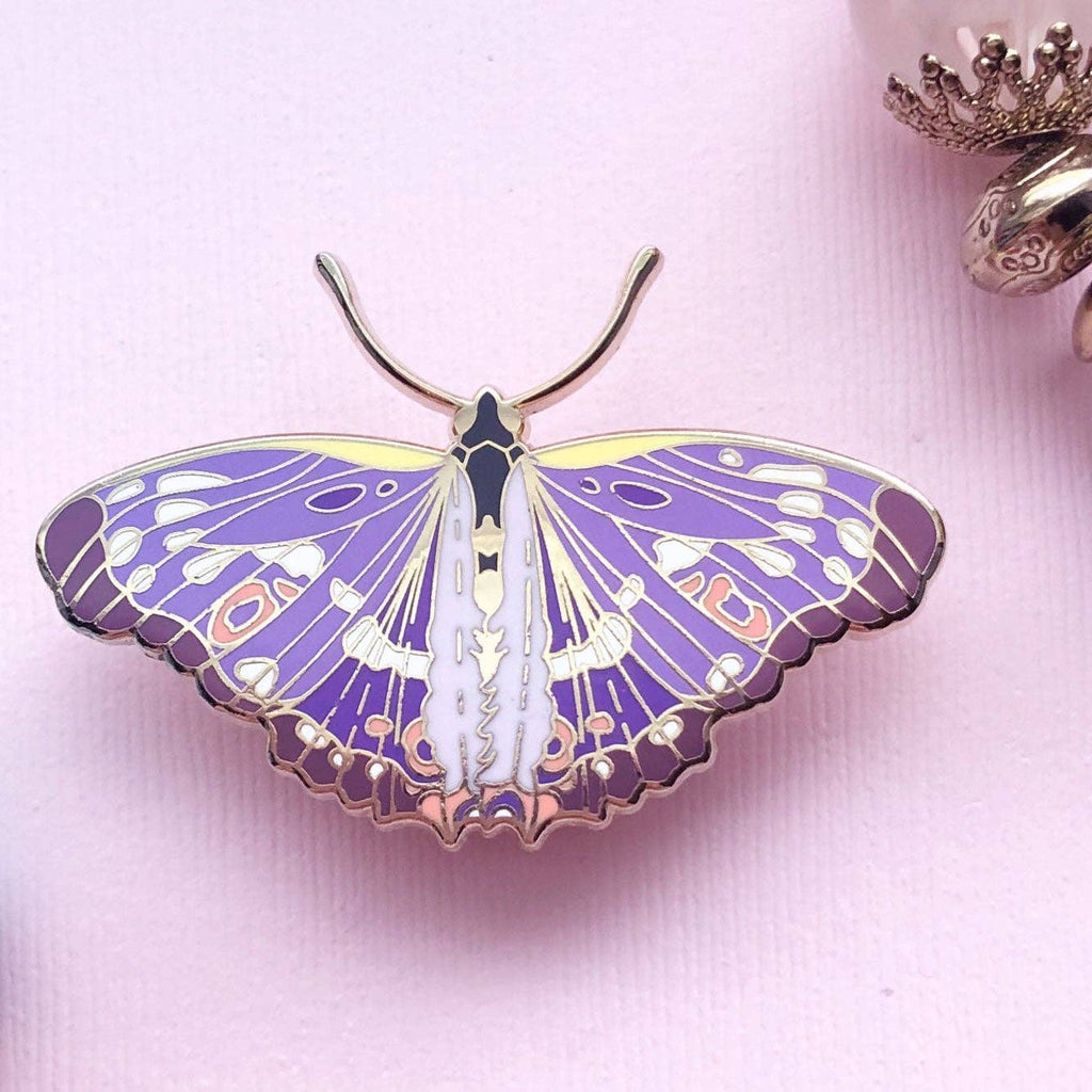 Lesser Purple Emperor Butterfly (Apatura ilia) Enamel Pin