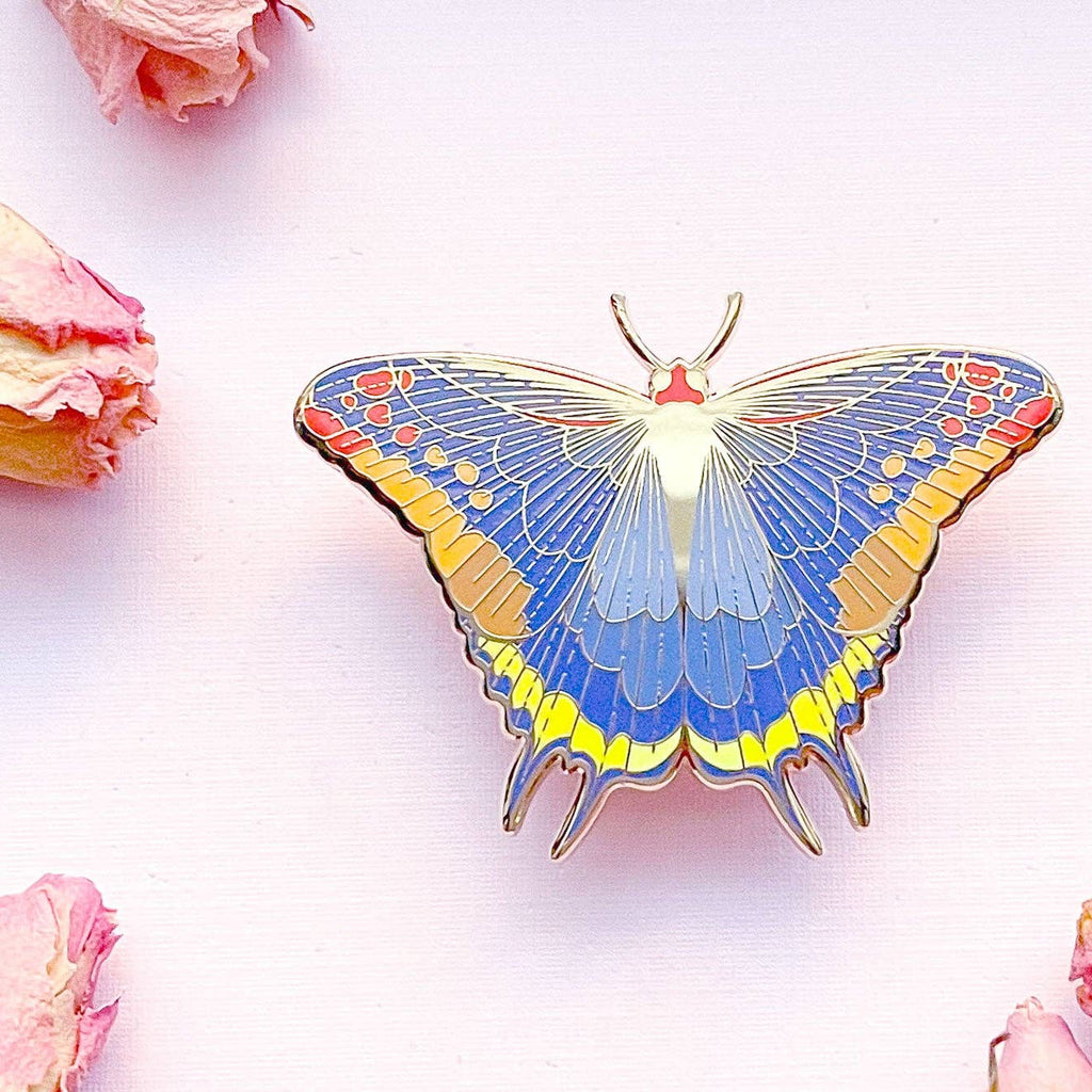 Two-Tailed Pasha Butterfly (Charaxes jasius) Enamel Pin