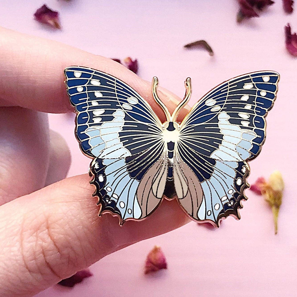 African Bluewing Butterfly (Charaxes smaragdalis) Enamel Pin