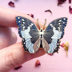 African Bluewing Butterfly (Charaxes smaragdalis) Enamel Pin