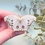 Forest Mother of Pearl Butterfly (Protogoniomorpha parhassus) Enamel Pin
