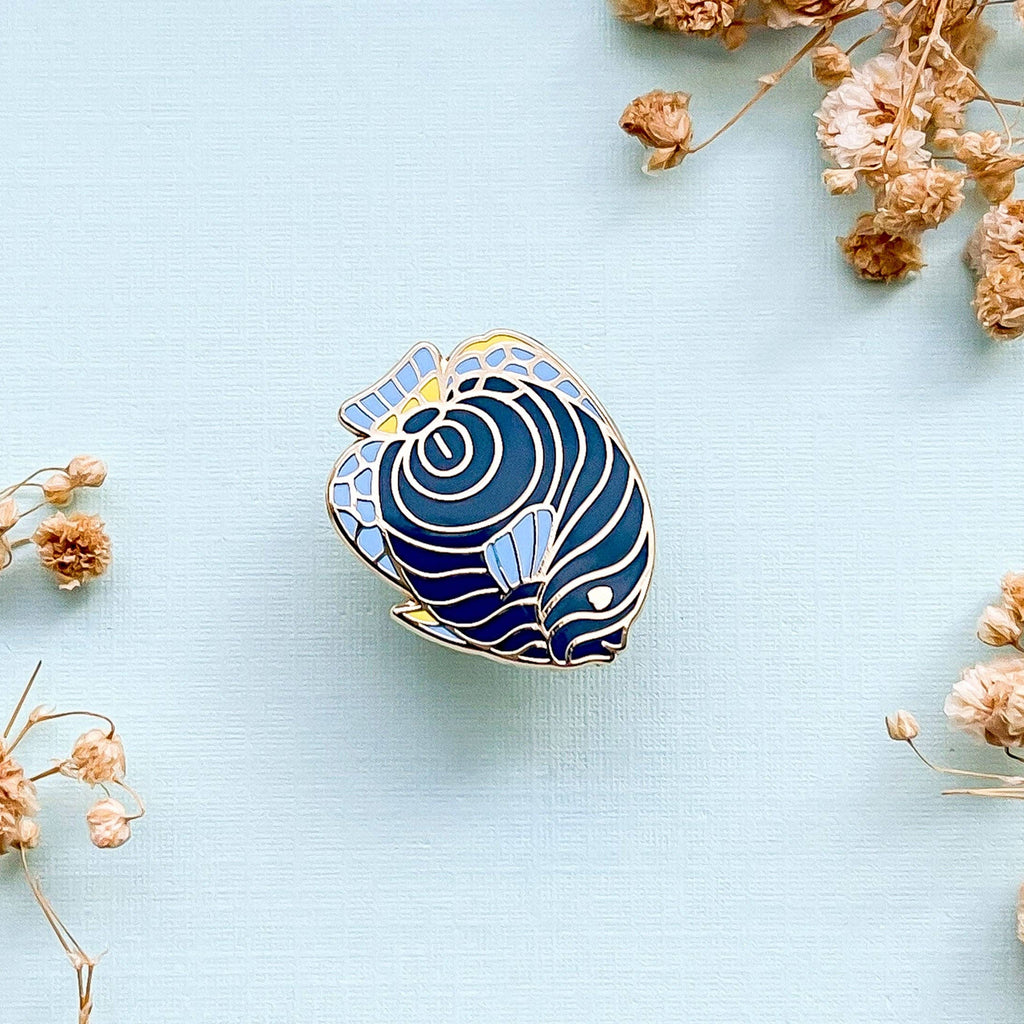 Tiny Emperor Angelfish | Ocean Life | Hard Enamel Pin