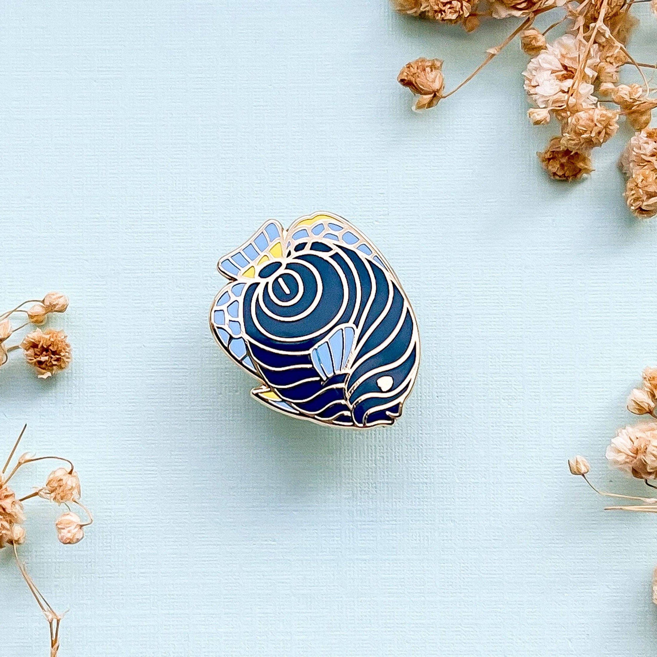 Tiny Emperor Angelfish | Ocean Life | Hard Enamel Pin