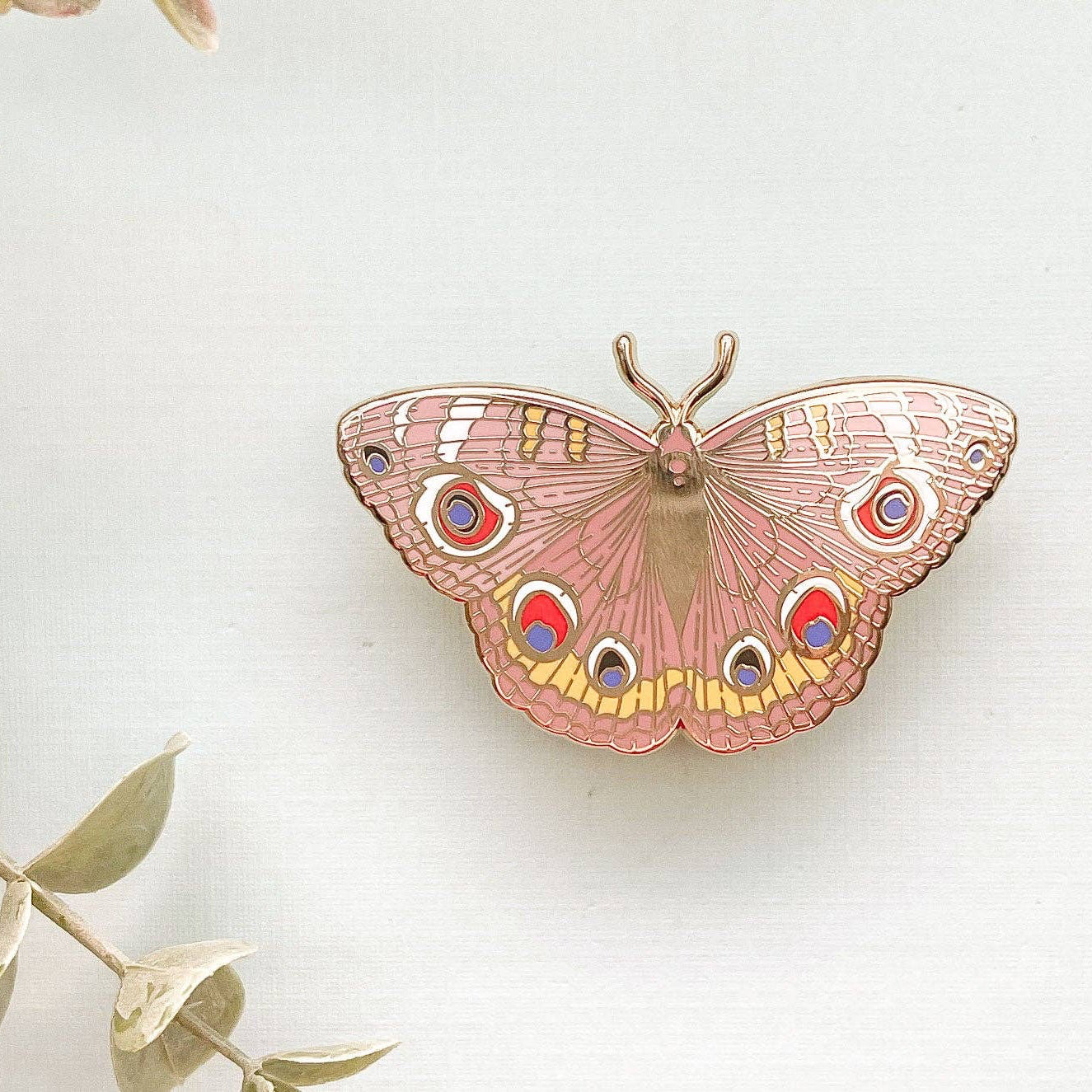 Buckeye Butterfly (Junonia coenia) Enamel Pin