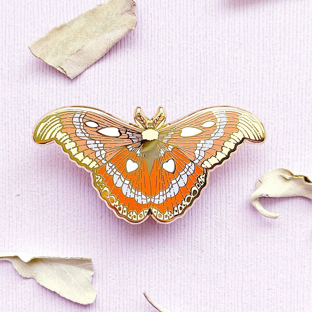 Atlas Moth (Attacus atlas) Enamel Pin
