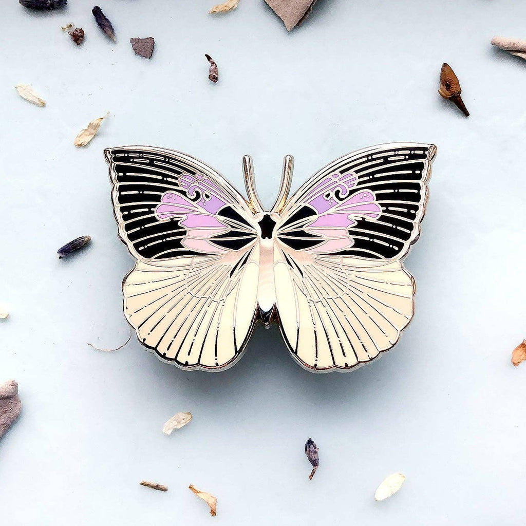 California Dogface Butterfly (Zerene eurydice) Enamel Pin