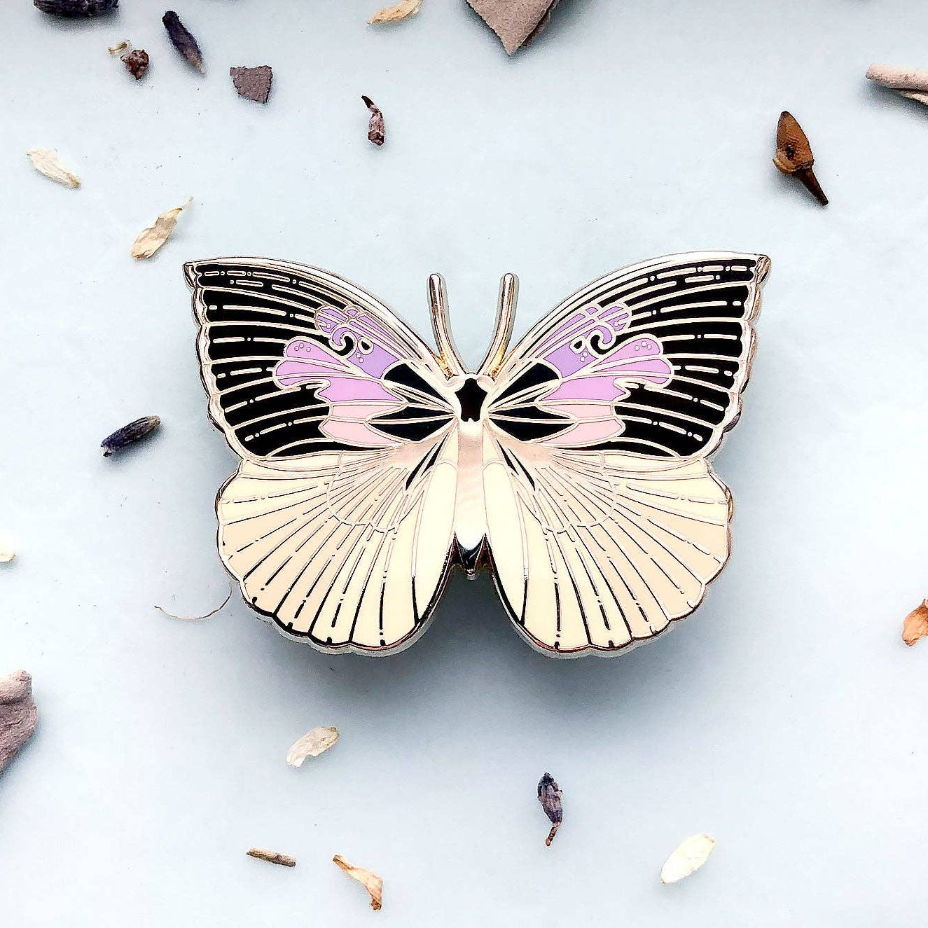 California Dogface Butterfly (Zerene eurydice) Enamel Pin
