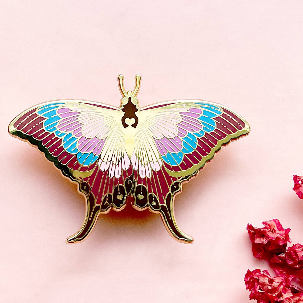 Sunset Daggerwing Butterfly (Marpesia furcula) Enamel Pin