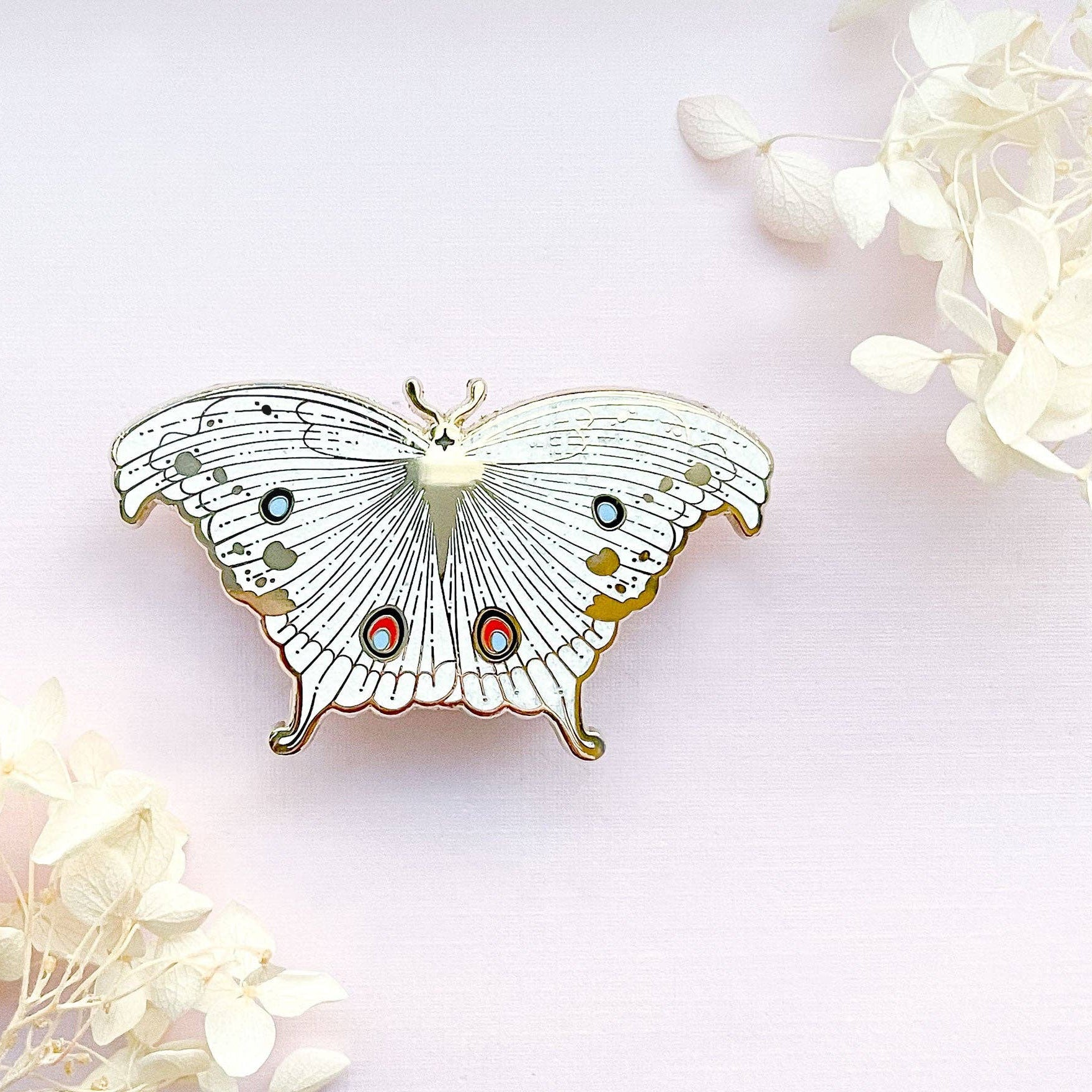 Forest Mother of Pearl Butterfly (Protogoniomorpha parhassus) Enamel Pin