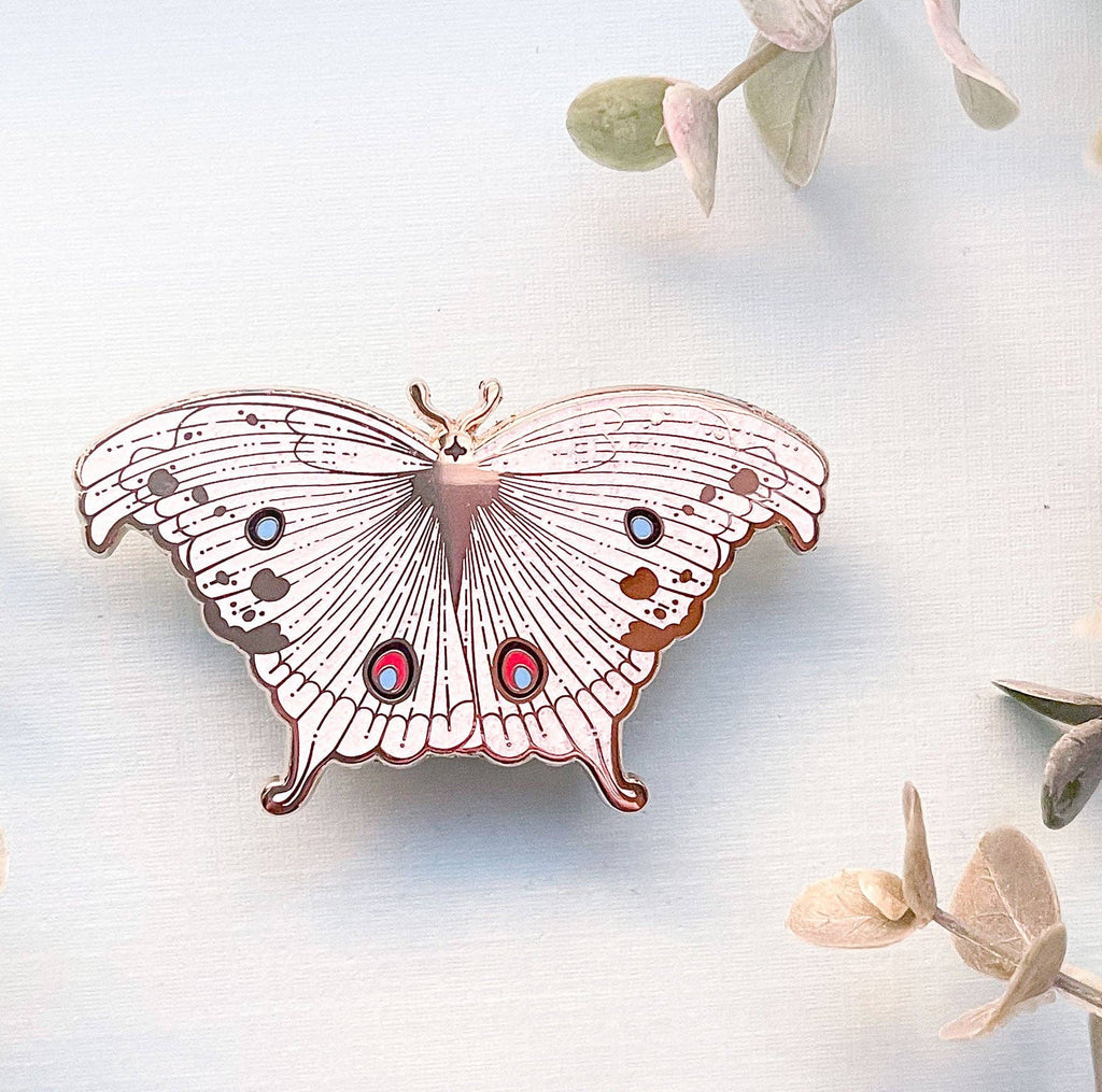 Forest Mother of Pearl Butterfly (Protogoniomorpha parhassus) Enamel Pin