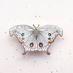 Forest Mother of Pearl Butterfly (Protogoniomorpha parhassus) Enamel Pin