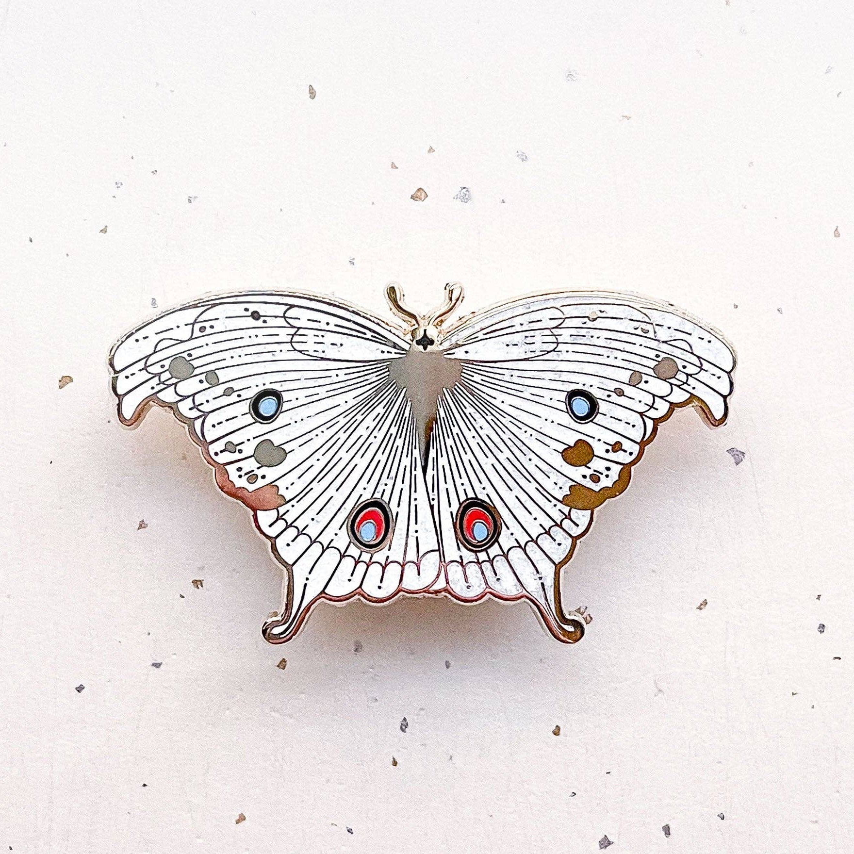 Forest Mother of Pearl Butterfly (Protogoniomorpha parhassus) Enamel Pin