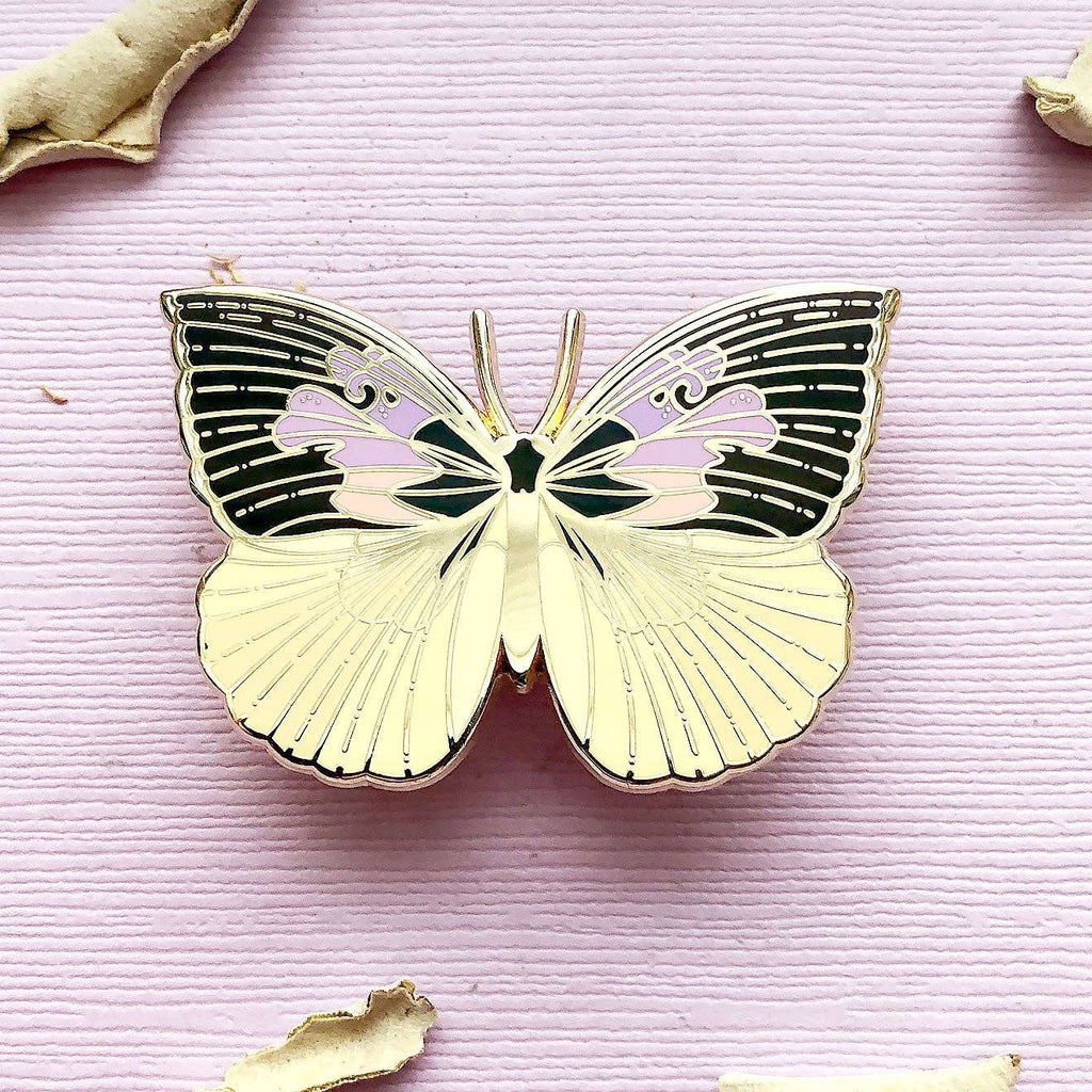California Dogface Butterfly (Zerene eurydice) Enamel Pin