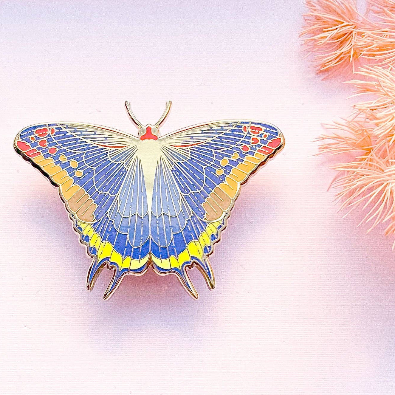 Two-Tailed Pasha Butterfly (Charaxes jasius) Enamel Pin